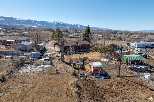 879 E Main St, Mount Pleasant, UT 84647 - birds eye view of property with a residential view and a mountain view