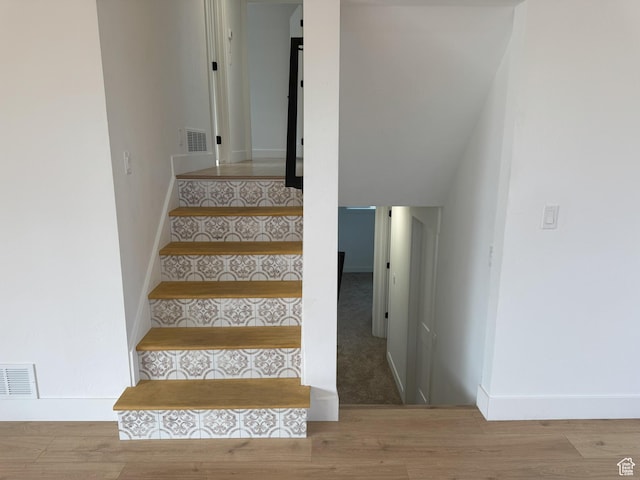 1379 E Sumac Way, Murray, UT 84121 - stairway with wood finished floors and baseboards