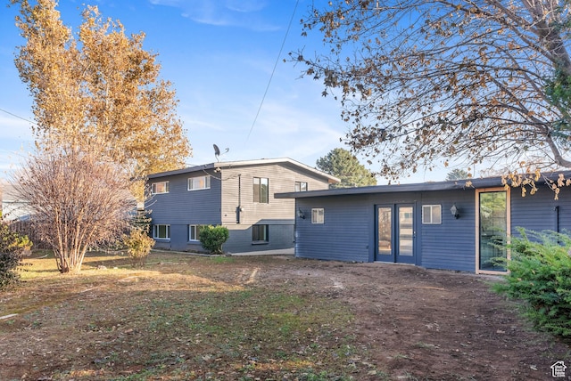 1379 E Sumac Way, Murray, UT 84121 - rear view of property featuring french doors