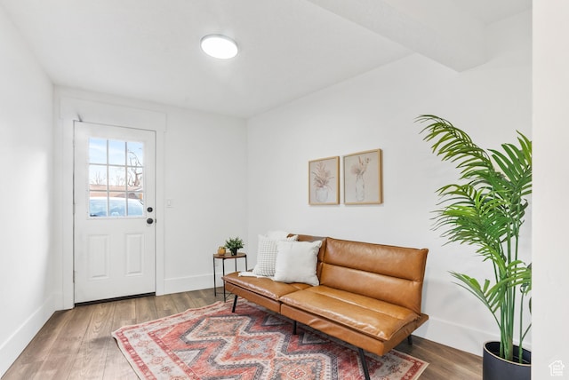 1379 E Sumac Way, Murray, UT 84121 - sitting room featuring wood finished floors and baseboards