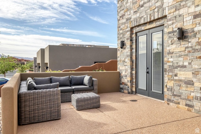 5417 W Copper Cliffs Way, Hurricane, UT 84737 - view of patio / terrace featuring an outdoor hangout area