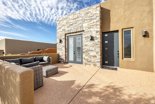 5417 W Copper Cliffs Way, Hurricane, UT 84737 - view of patio with outdoor lounge area
