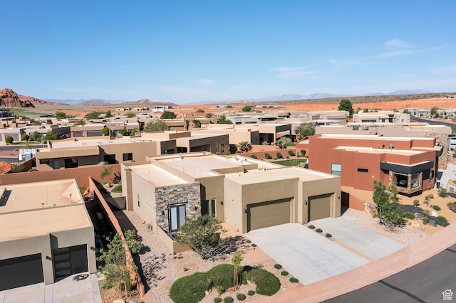 5417 W Copper Cliffs Way, Hurricane, UT 84737 - birds eye view of property with a residential view and a mountain view