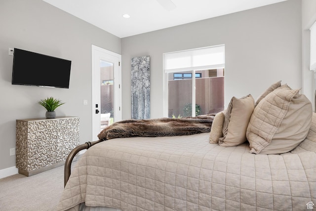 5417 W Copper Cliffs Way, Hurricane, UT 84737 - carpeted bedroom with ceiling fan, recessed lighting, and baseboards