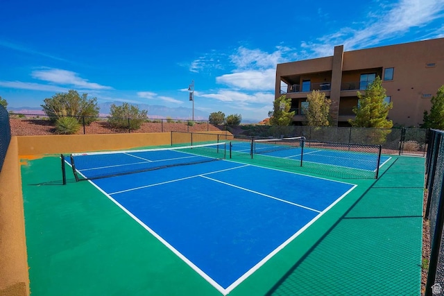 5417 W Copper Cliffs Way, Hurricane, UT 84737 - view of tennis court with fence