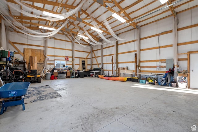 garage featuring metal wall