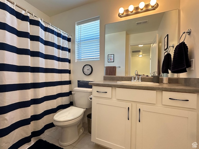 2095 W 3330 S, Syracuse, UT 84075 - full bath with toilet, tile patterned flooring, vanity, and a shower with shower curtain