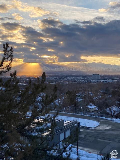 130 S 1300 E Unit 602, Salt Lake City, UT 84102 - aerial view at dusk of a mountain view