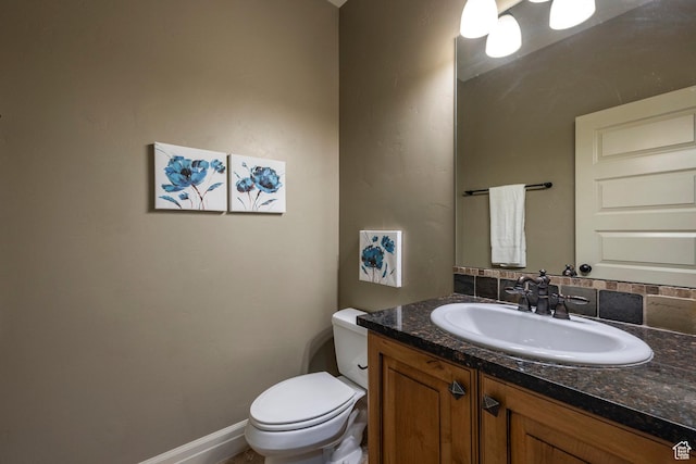 14794 S Vintage View Ln, Draper, UT 84020 - half bathroom with vanity, toilet, and baseboards