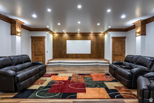 14794 S Vintage View Ln, Draper, UT 84020 - living room with wood finished floors, crown molding, and recessed lighting