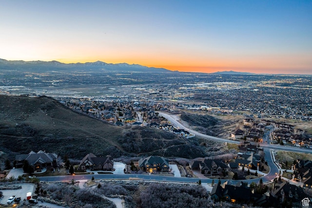 14794 S Vintage View Ln, Draper, UT 84020 - aerial view at dusk featuring a mountain view