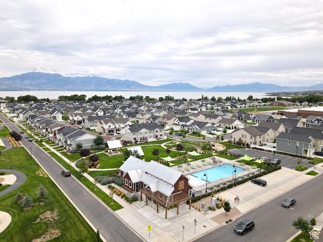 721 S Jubilee Dr, Saratoga Springs, UT 84045 - birds eye view of property featuring a mountain view and a residential view