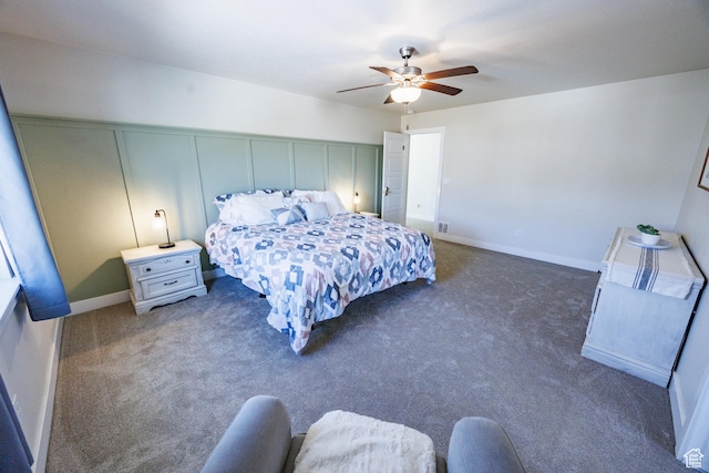 7912 N Secretariat Rd, Eagle Mountain, UT 84005 - bedroom with a ceiling fan, baseboards, and carpet floors