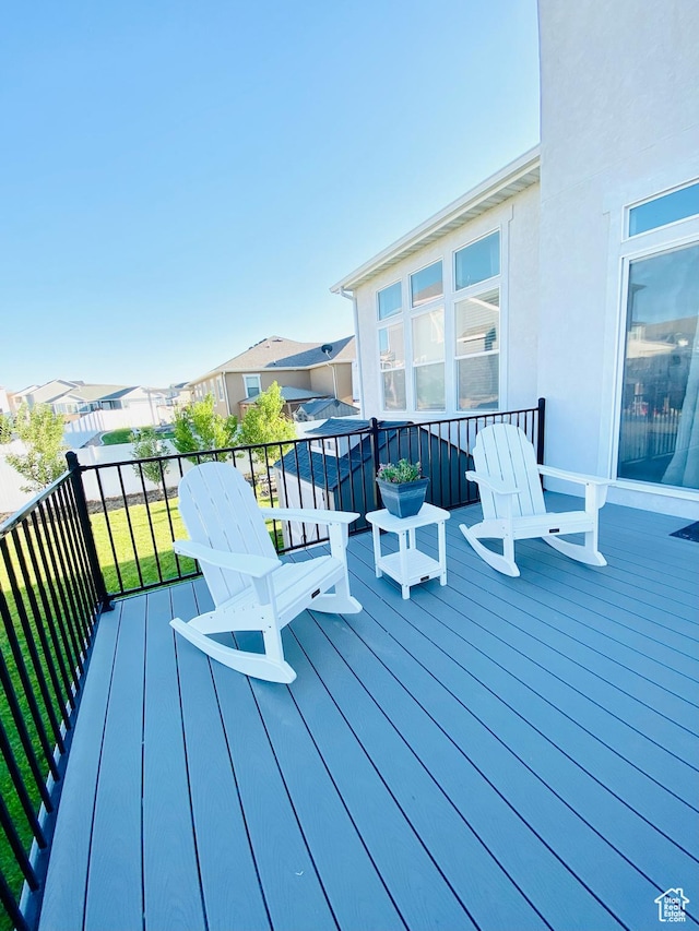7912 N Secretariat Rd, Eagle Mountain, UT 84005 - wooden deck featuring a residential view