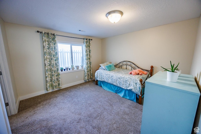 7912 N Secretariat Rd, Eagle Mountain, UT 84005 - carpeted bedroom with visible vents, baseboards, and a textured ceiling