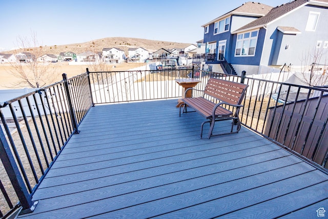 7912 N Secretariat Rd, Eagle Mountain, UT 84005 - wooden deck with a mountain view and a residential view