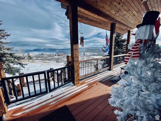 3478 E Porcupine Cir, Garden City, UT 84028 - view of snow covered deck