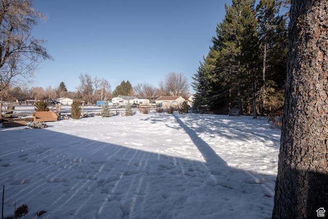 view of snowy yard