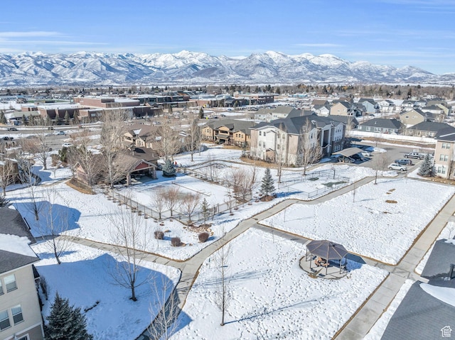 1051 S 500 E Unit E203, Heber City, UT 84032 - snowy aerial view featuring a residential view and a mountain view