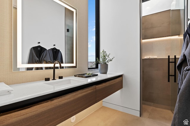 2031 E Pinnacle Dr, St George, UT 84790 - bathroom with a walk in shower and vanity