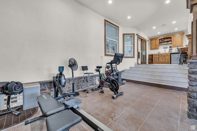 6067 S 3950 W, Roy, UT 84067 - exercise room featuring recessed lighting