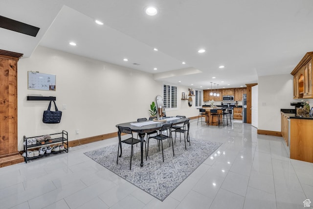 6067 S 3950 W, Roy, UT 84067 - dining area with recessed lighting, baseboards, and light tile patterned floors