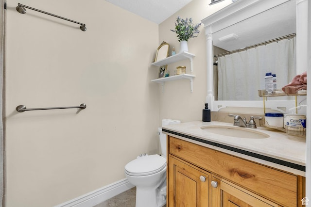 6067 S 3950 W, Roy, UT 84067 - full bath featuring a shower with curtain, vanity, toilet, and baseboards