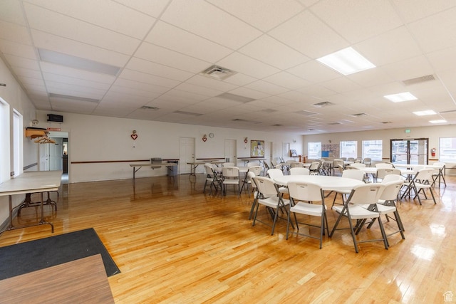 1160 E Telegraph St Unit 220, Washington, UT 84780 - dining area with light wood-type flooring and a paneled ceiling