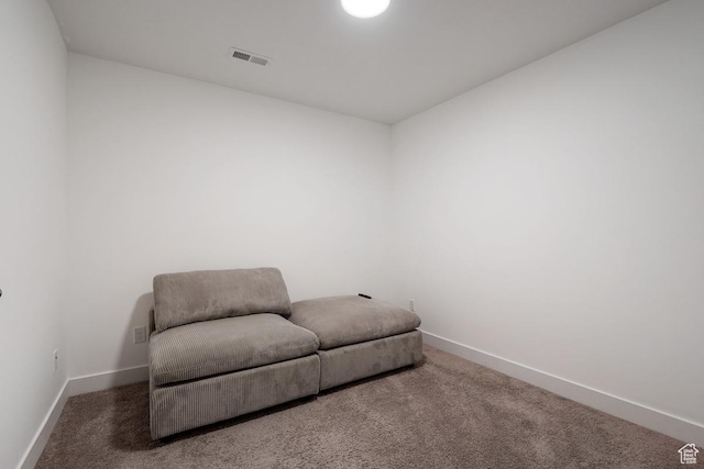 4758 E Hidden Loop Rd, Eagle Mountain, UT 84005 - sitting room featuring baseboards, visible vents, and carpet flooring