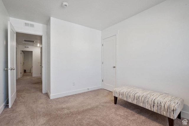 4758 E Hidden Loop Rd, Eagle Mountain, UT 84005 - sitting room featuring baseboards, visible vents, and light colored carpet