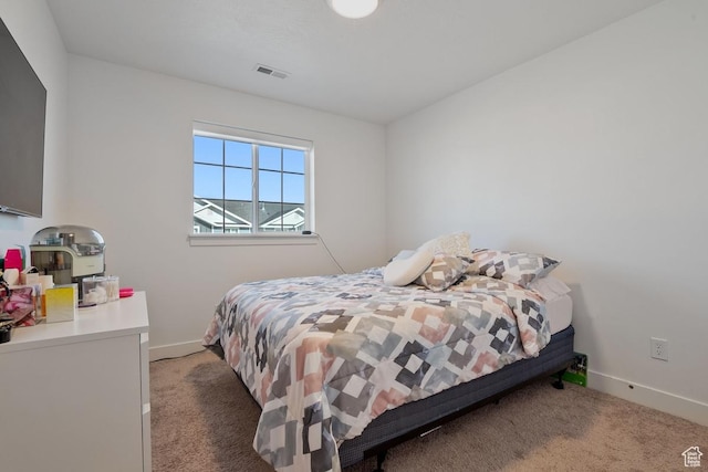 4758 E Hidden Loop Rd, Eagle Mountain, UT 84005 - bedroom with light carpet, baseboards, and visible vents