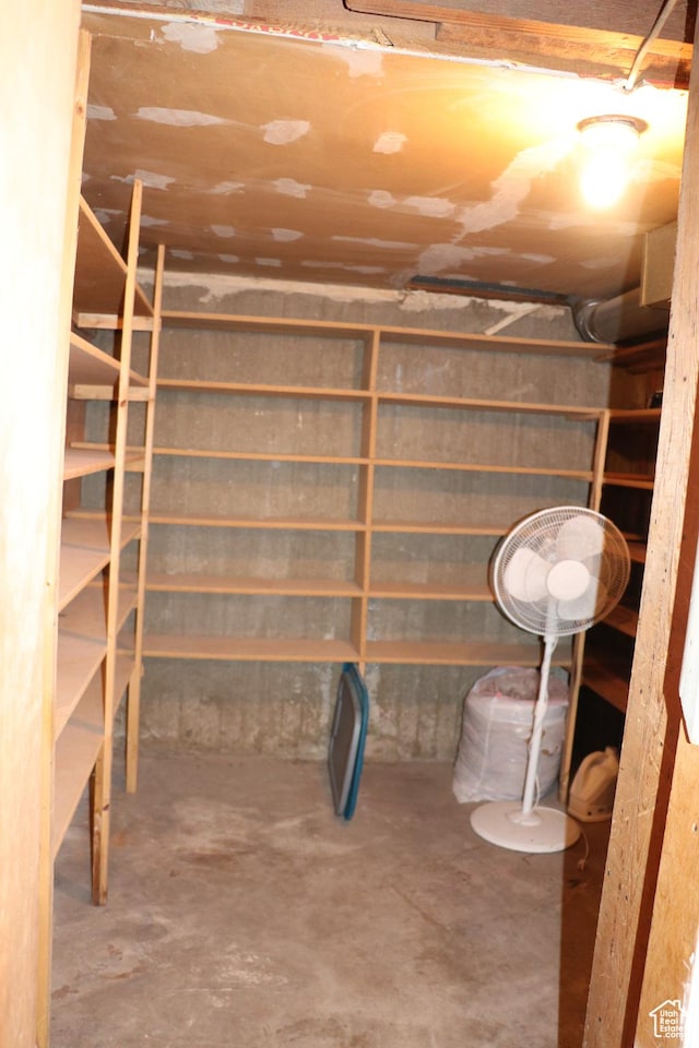 view of storage area