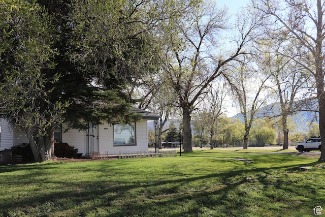 view of green lawn