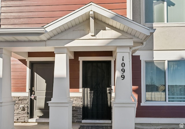 1099 E Quarterdeck Way, Saratoga Springs, UT 84045 - doorway to property with stone siding