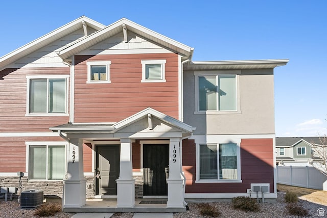 1099 E Quarterdeck Way, Saratoga Springs, UT 84045 - craftsman house with fence and cooling unit
