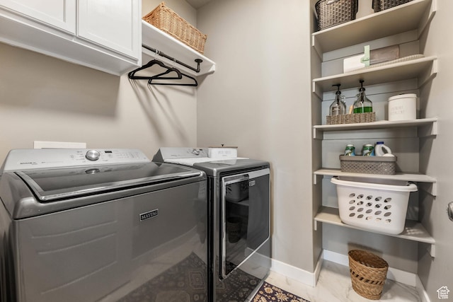 1879 N 925 E, North Ogden, UT 84414 - laundry room featuring cabinet space, independent washer and dryer, and baseboards