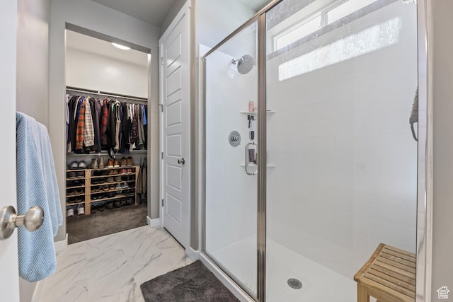 1879 N 925 E, North Ogden, UT 84414 - full bath with a stall shower, a spacious closet, and marble finish floors