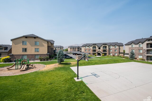 1045 S 1700 W Unit 1121, Payson, UT 84651 - view of home's community with playground community, a residential view, community basketball court, and a lawn