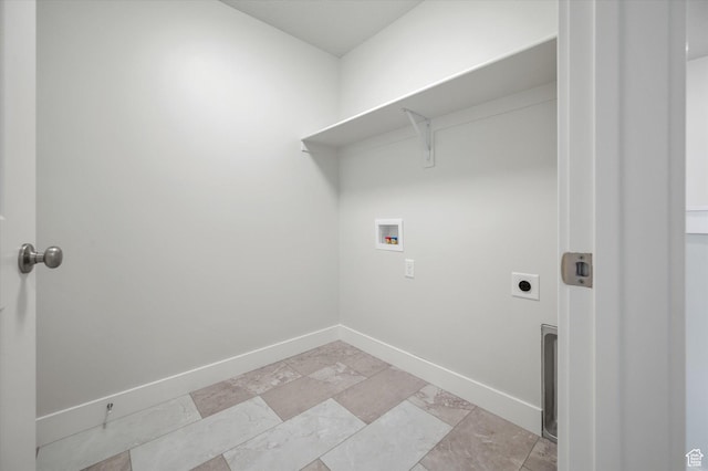 635 S 85 E Unit 26, Smithfield, UT 84335 - clothes washing area featuring washer hookup, laundry area, baseboards, and hookup for an electric dryer