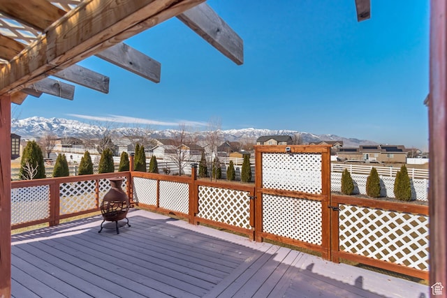 1114 Alexander Ct, Grantsville, UT 84029 - deck featuring a residential view and a mountain view
