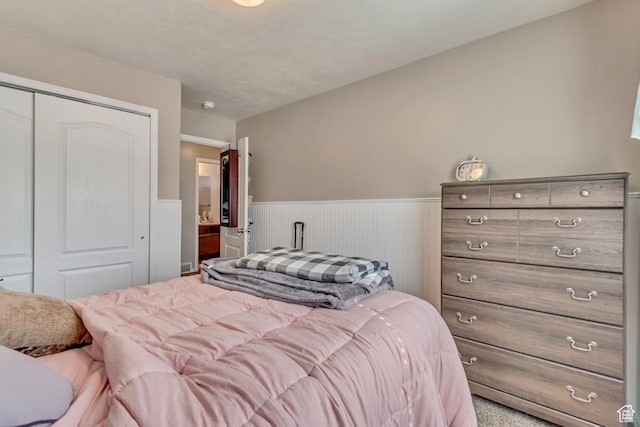 1114 Alexander Ct, Grantsville, UT 84029 - bedroom featuring a wainscoted wall and a closet