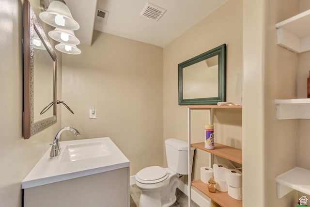 1114 Alexander Ct, Grantsville, UT 84029 - bathroom with baseboards, visible vents, vanity, and toilet