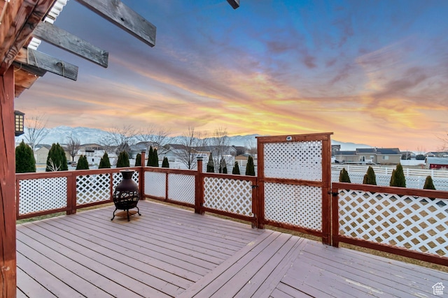 1114 Alexander Ct, Grantsville, UT 84029 - deck featuring a residential view and a mountain view