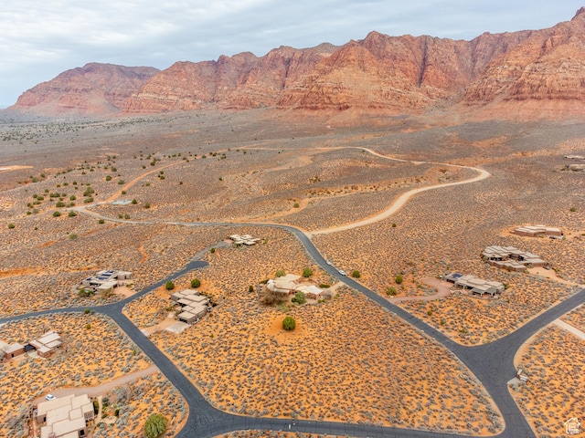 1657 N Kayenta Dr, Ivins, UT 84738 - aerial view of sparsely populated area with a mountainous background and a desert landscape