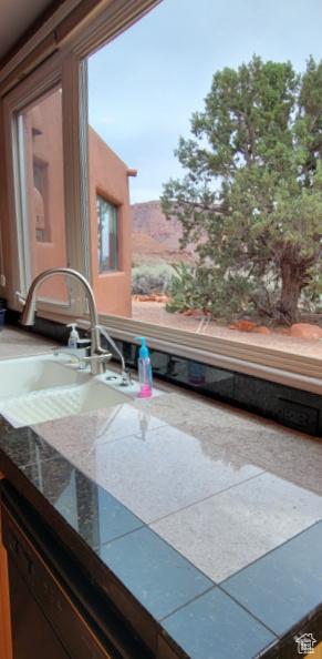 1657 N Kayenta Dr, Ivins, UT 84738 - kitchen view of a sink and black dishwasher