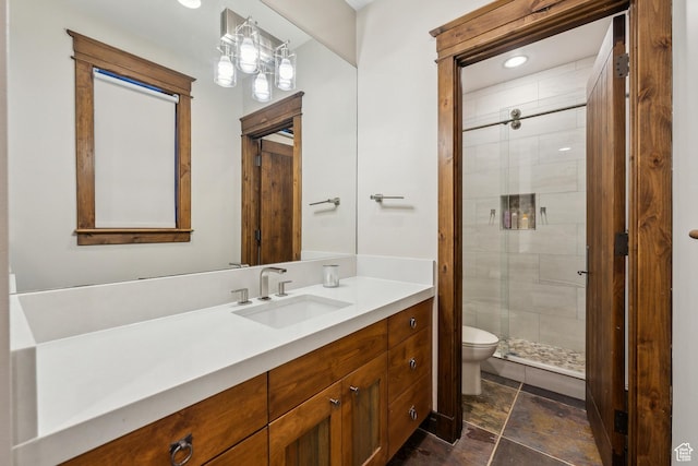 9255 Par Ct, Park City, UT 84098 - full bathroom with toilet, a stall shower, and vanity