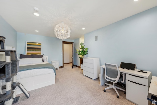 9255 Par Ct, Park City, UT 84098 - bedroom with recessed lighting, baseboards, and light carpet