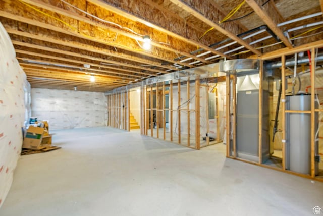 134 N Eden Brook Way, Saratoga Springs, UT 84045 - unfinished basement with gas water heater and electric panel