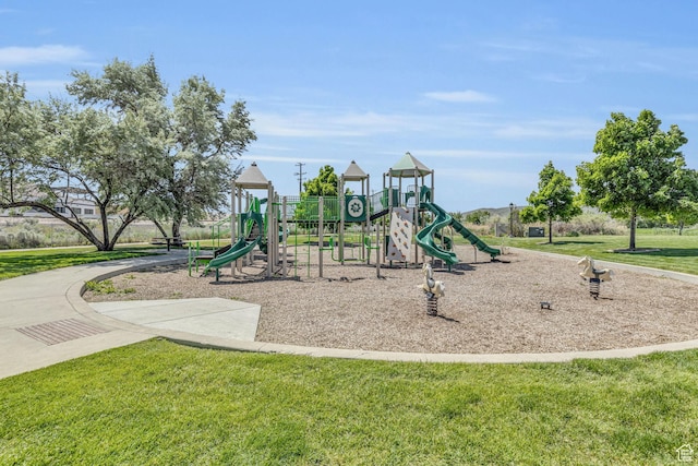 990 W Adams Cir, Bluffdale, UT 84065 - community jungle gym with a lawn