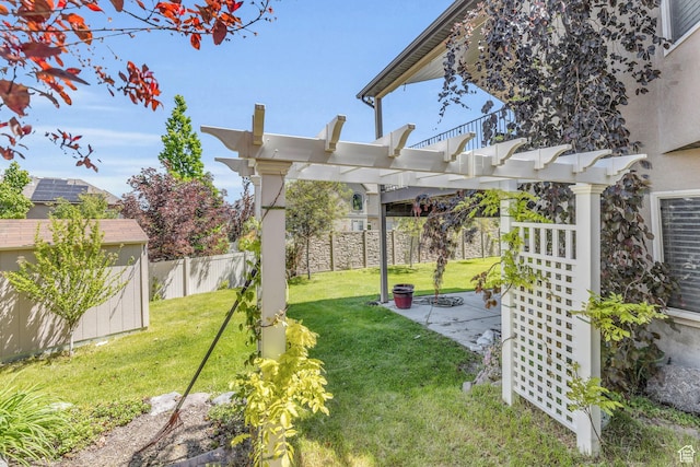 990 W Adams Cir, Bluffdale, UT 84065 - view of yard featuring an outbuilding, a fenced backyard, and a patio